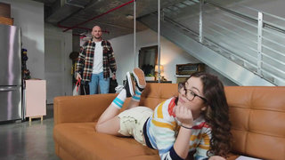 Creeper gets to fuck Leana Lovings after gawping at her