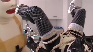 Girls in spandex are doing some naughty stuff in bizzare flick